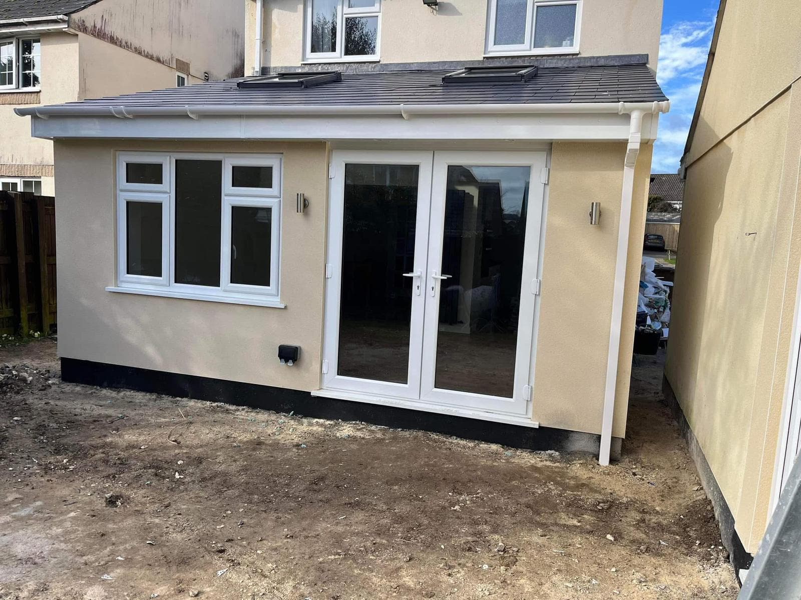 Completed rear house extension by ATC Building Services in Plymouth